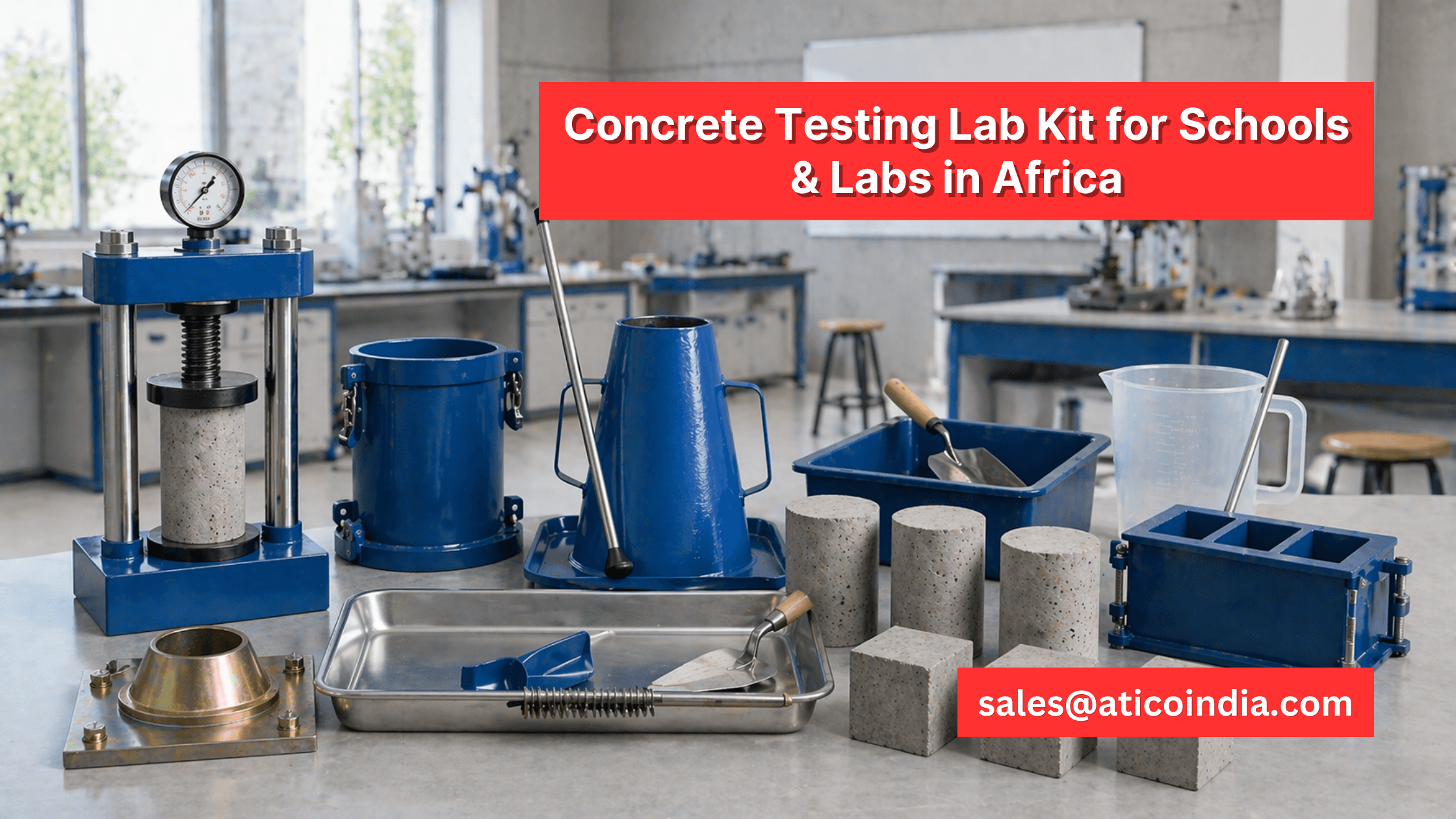 Concrete Testing Lab Kit for Schools & Labs in Africa