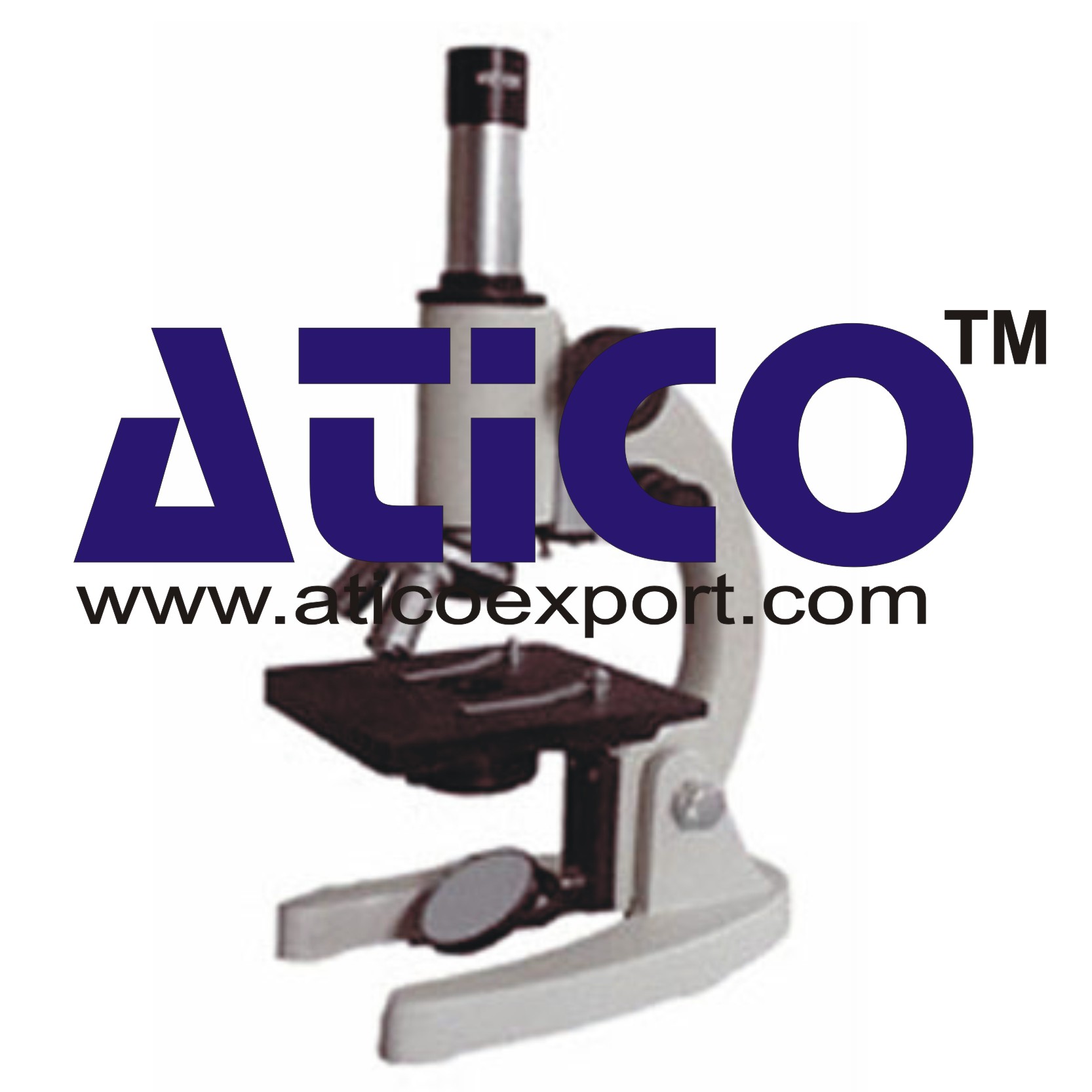 School Microscope With Inclined Tube
