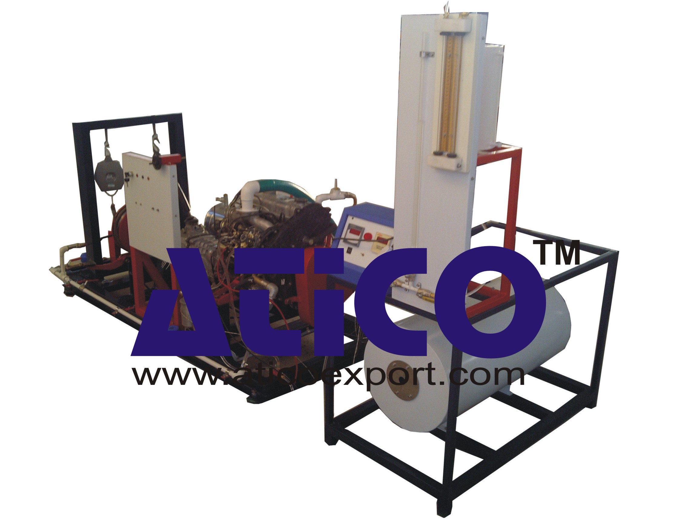 Single Cylinder Four Stroke Water Cooled Diesel Engine with Rope Break Dynamometer Test Rig